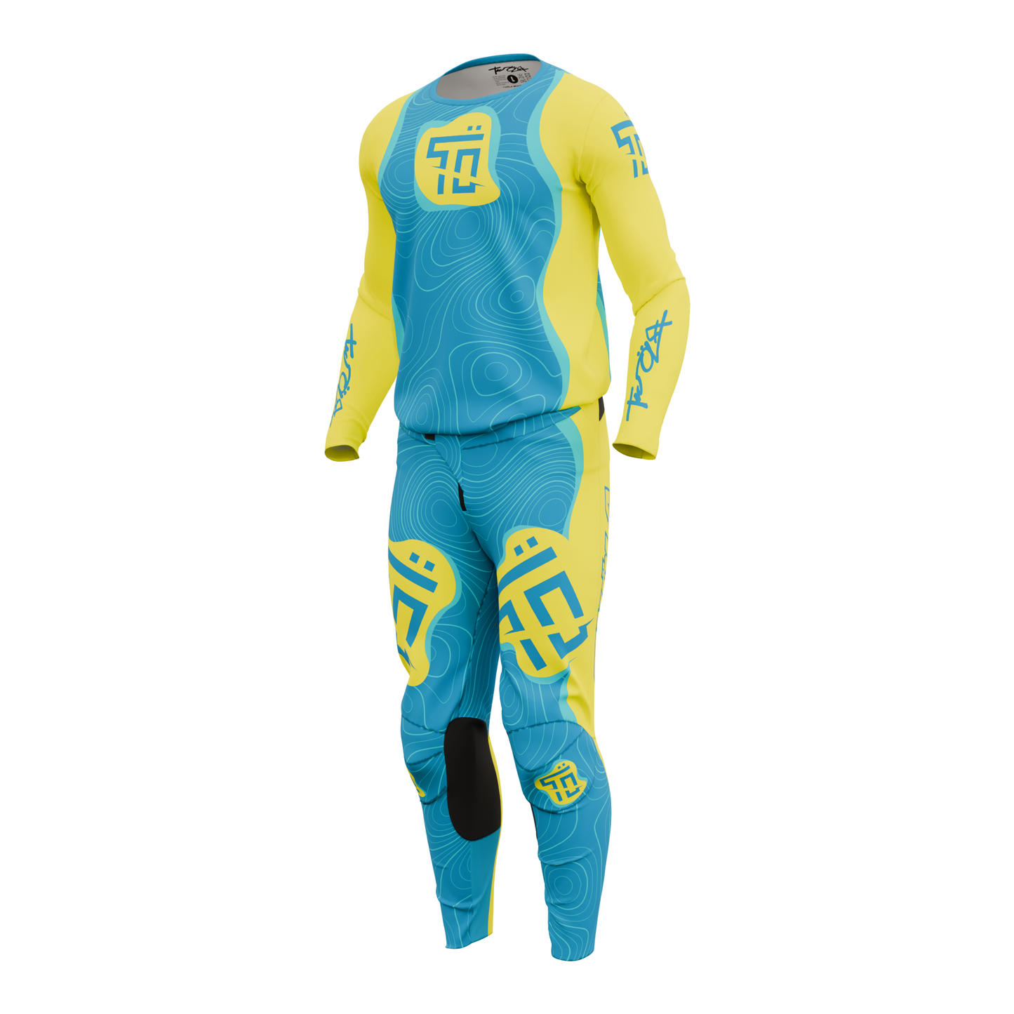 WAVE BLUE YELLOW FLUO