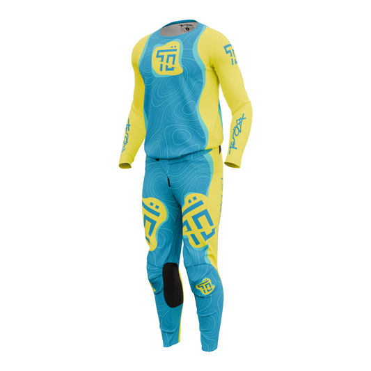 WAVE BLUE YELLOW FLUO