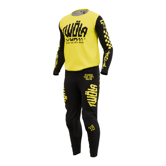 FLAGGED BLACK YELLOW FLUO