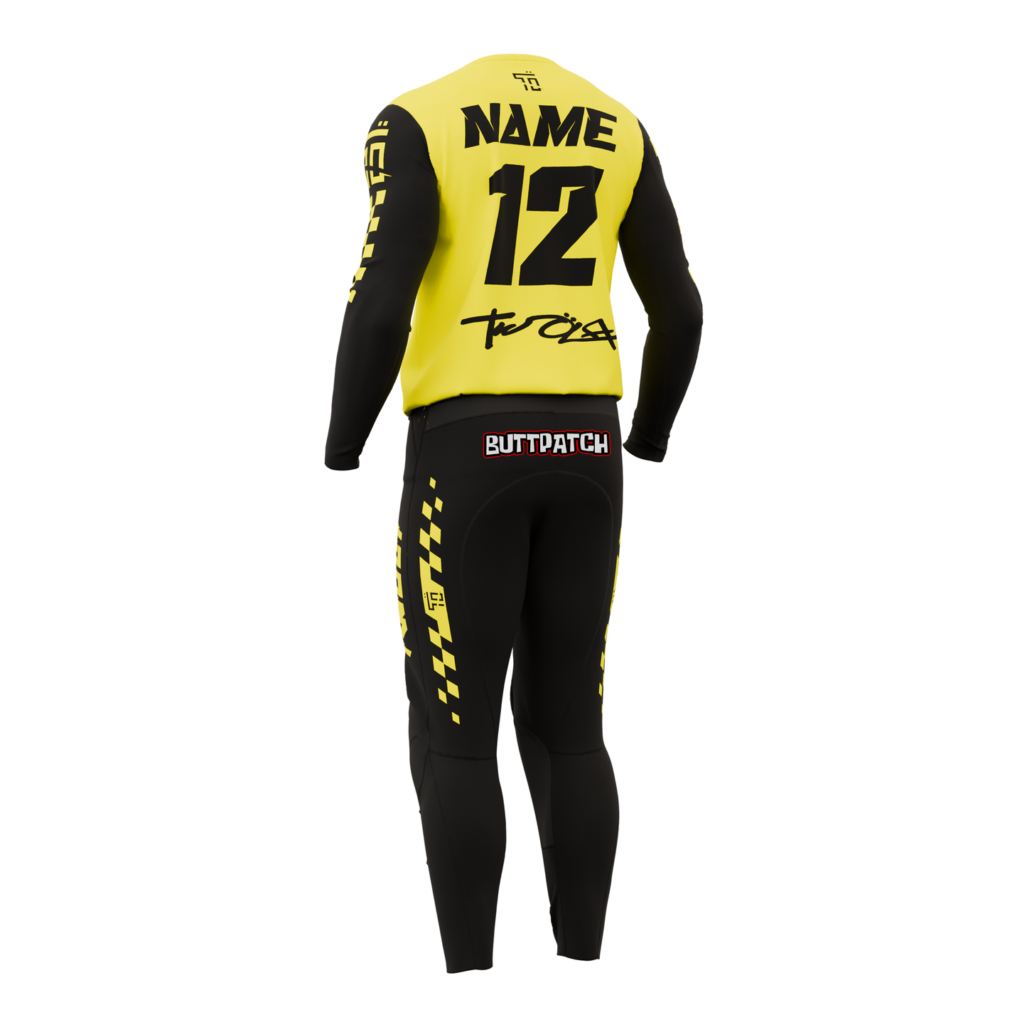 FLAGGED BLACK YELLOW FLUO