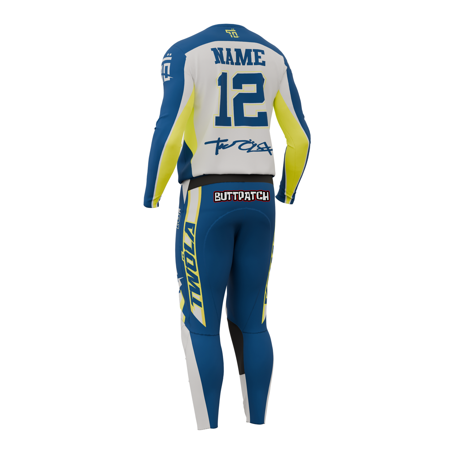 DRAFTED BLUE WHITE YELLOW FLUO