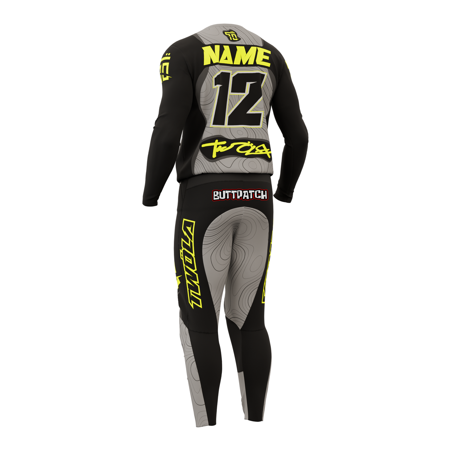 WAVE BLACK GREY YELLOW FLUO